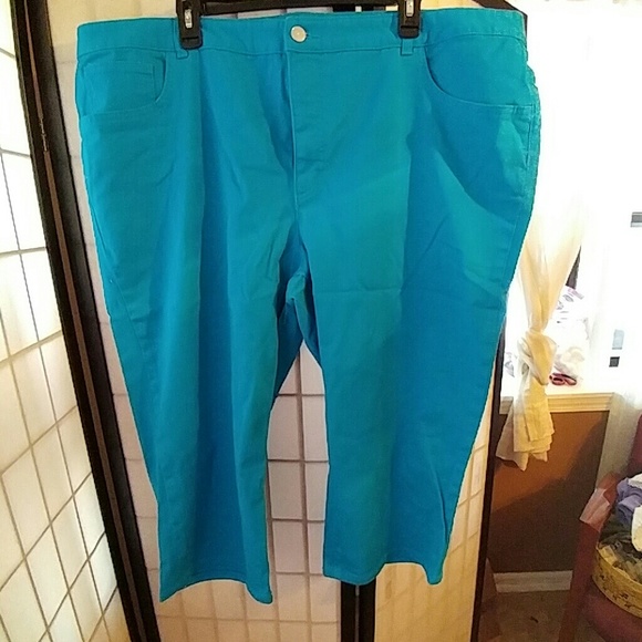 Chaps Denim - Ladies 24 Chaps Turquoise Jean Crops